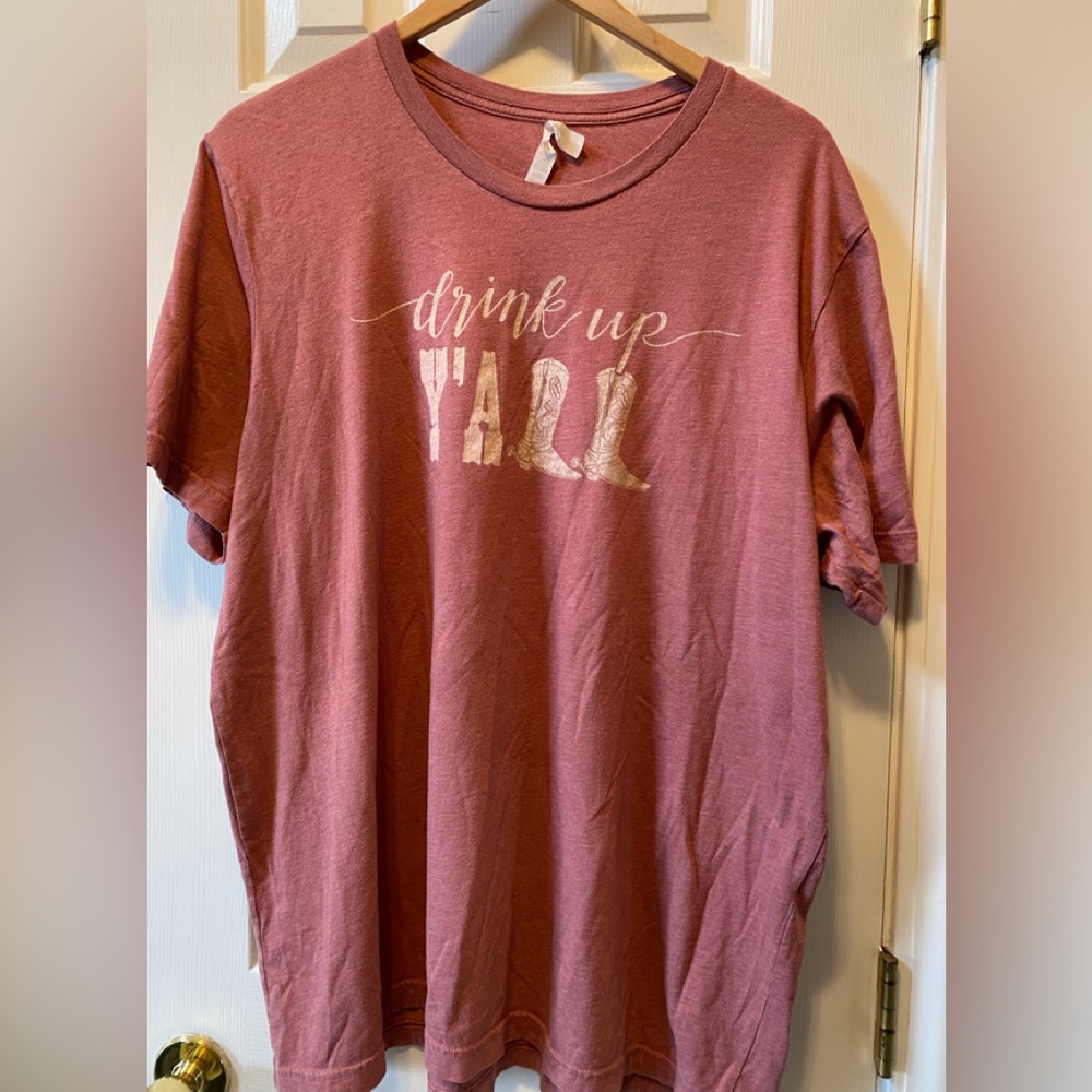 Pink Graphic T-Shirt Drink up Y’all